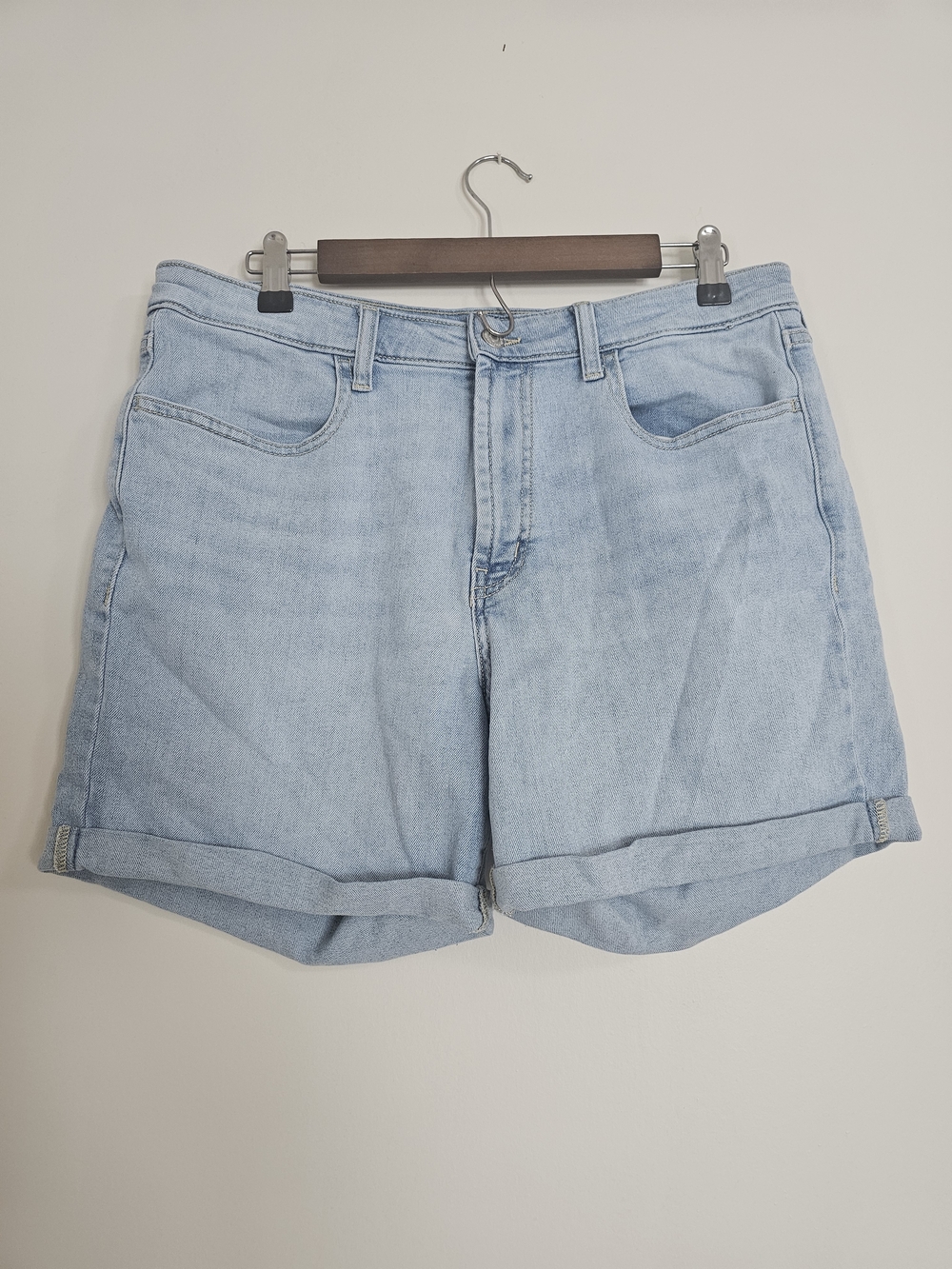 Old Navy Light Blue Rolled-Hem Denim Shorts